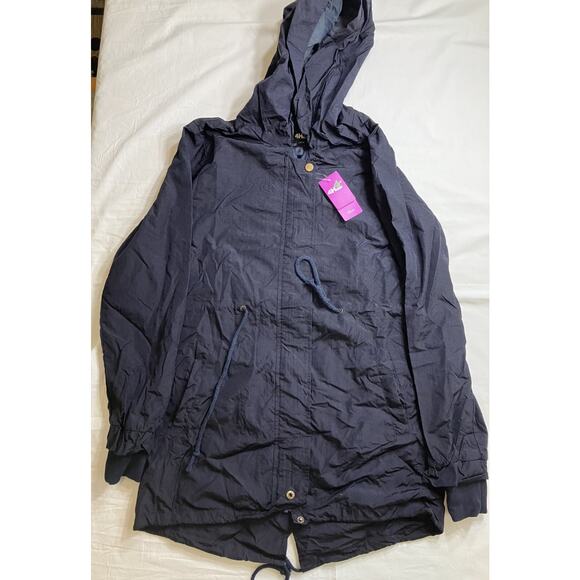 4How Hooded Raincoat Women's 6 Blue Lightweight Waterproof - Picture 1 of 6